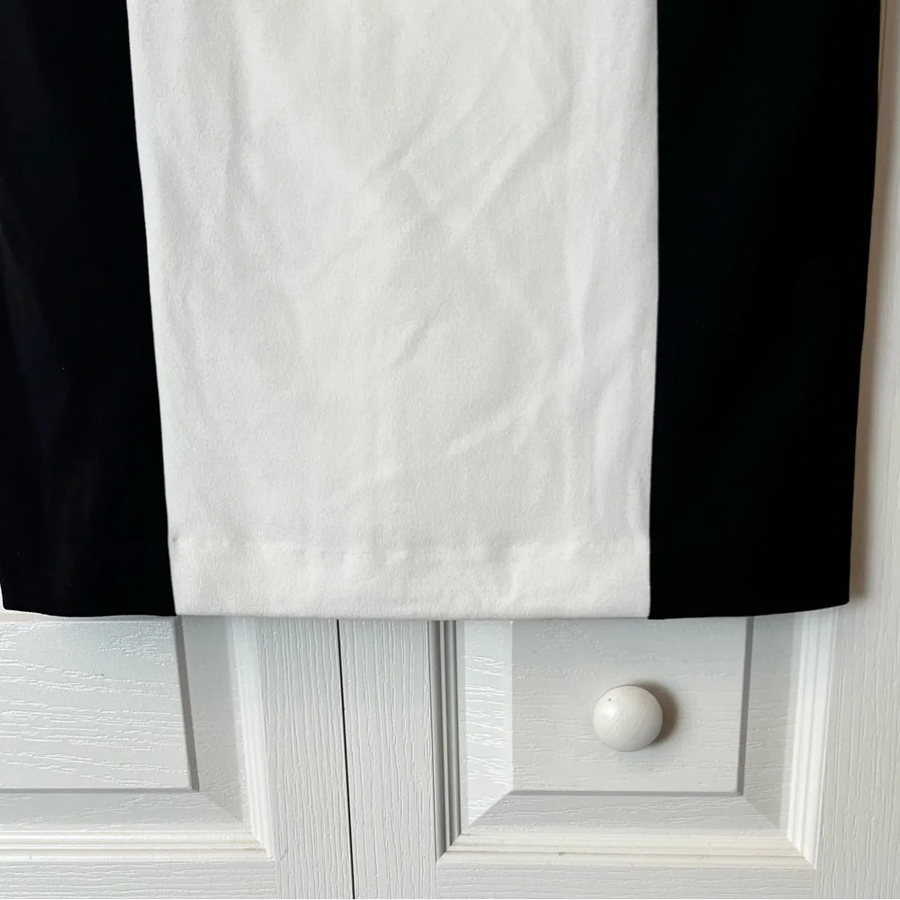 Tahari WomenPolyester Sleeveless Color Block Black & White Dress Size 10 NWT - Picture 5 of 7